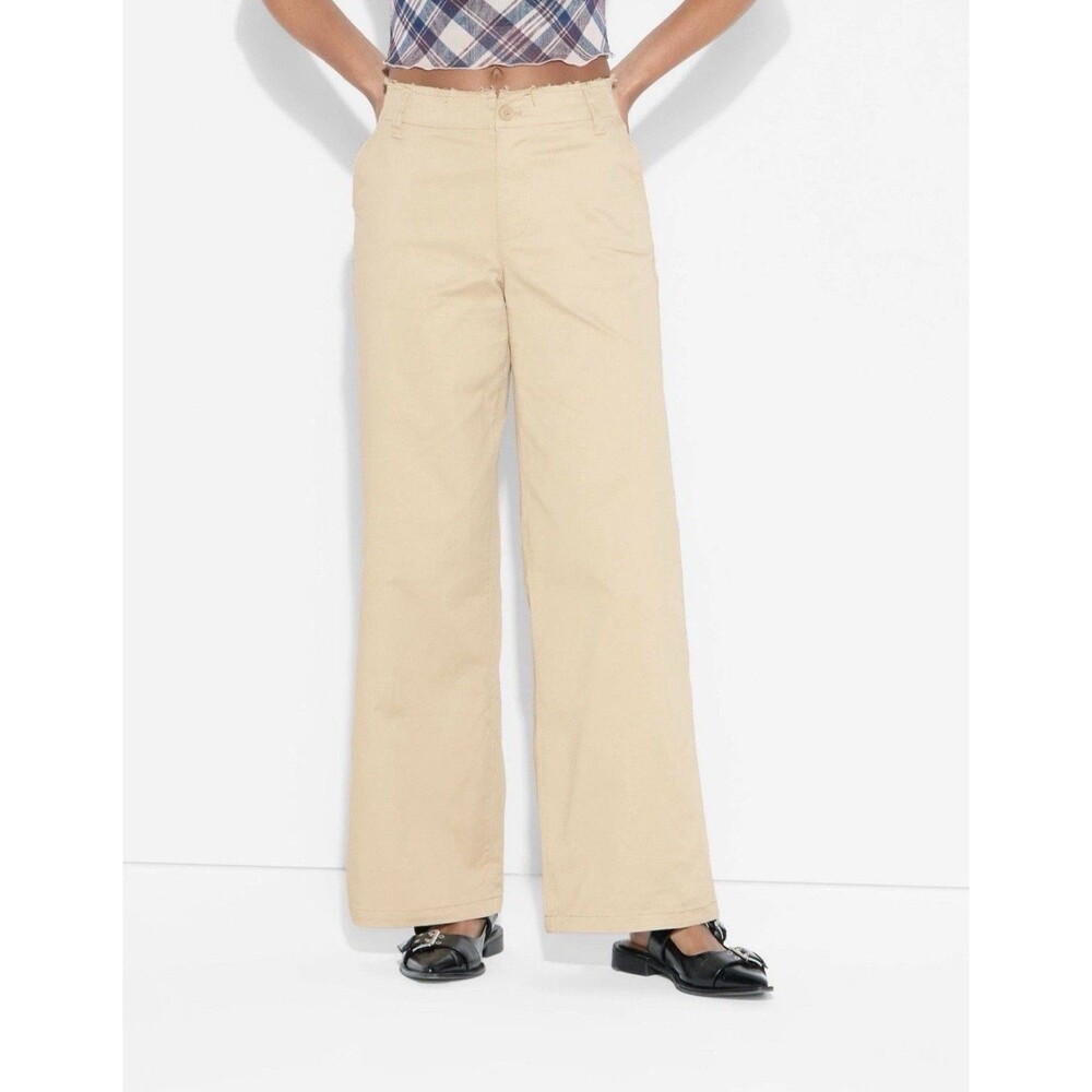Wild Fable Women's Mid-Rise Chino Pants Khaki Size Large